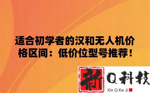 适合初学者的汉和无人机价格区间：低价位型号推荐！