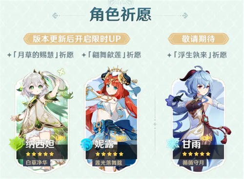 原神3.6复刻角色一览 原神3.6复刻角色有谁