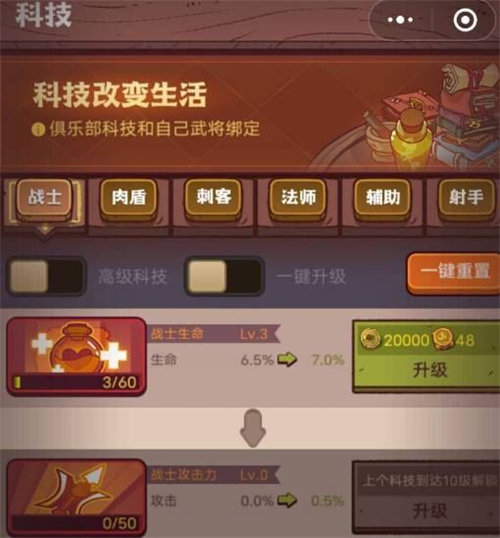 咸鱼之王俱乐部科技怎么加点 咸鱼之王俱乐部科技加点推荐攻略